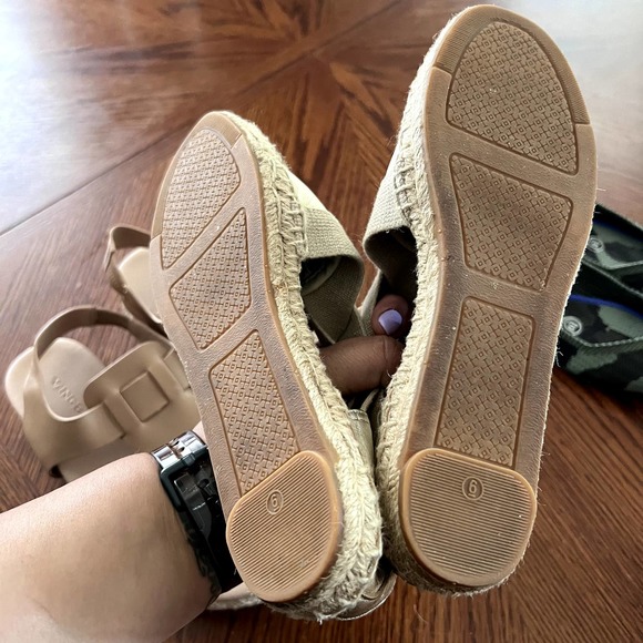 Tory Burch Metallic Espadrille Flats Sz 5.5 - Picture 5 of 5